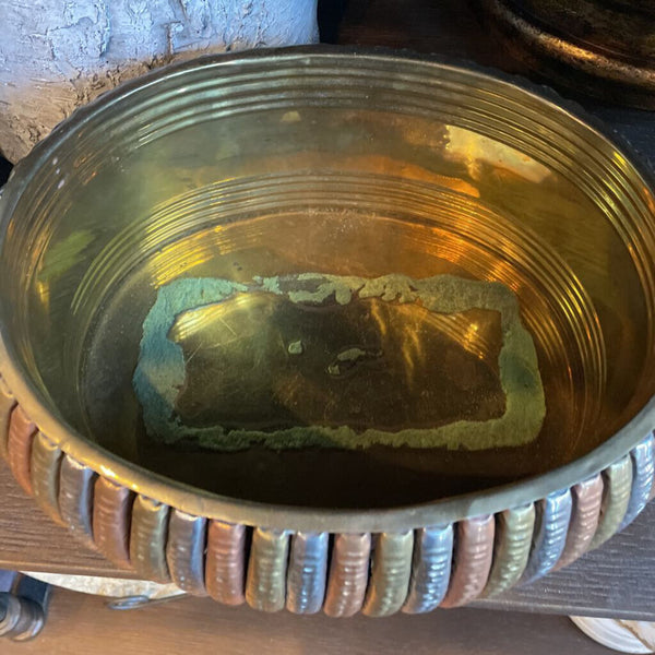 Moxie - Tri Color Brass Planter - 10 x 8 x 5