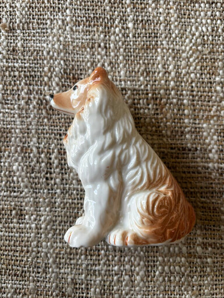 Vintage Collie Dog Figurine
