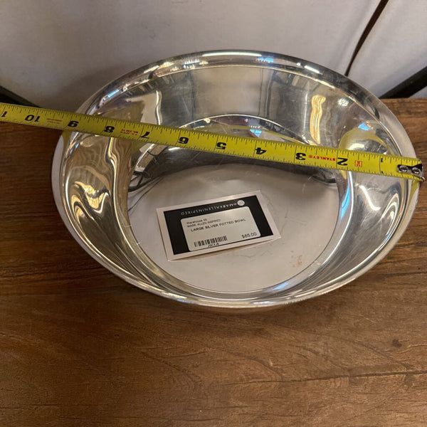 LARGE SILVER FOTTED BOWL