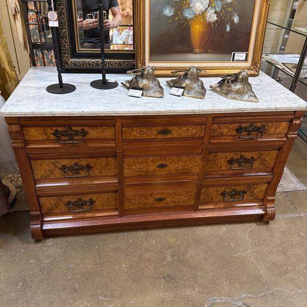 VICTORIAN MARBLE TOP DRESSER 22D 48W 26T IN STORE PICK UP ONLY