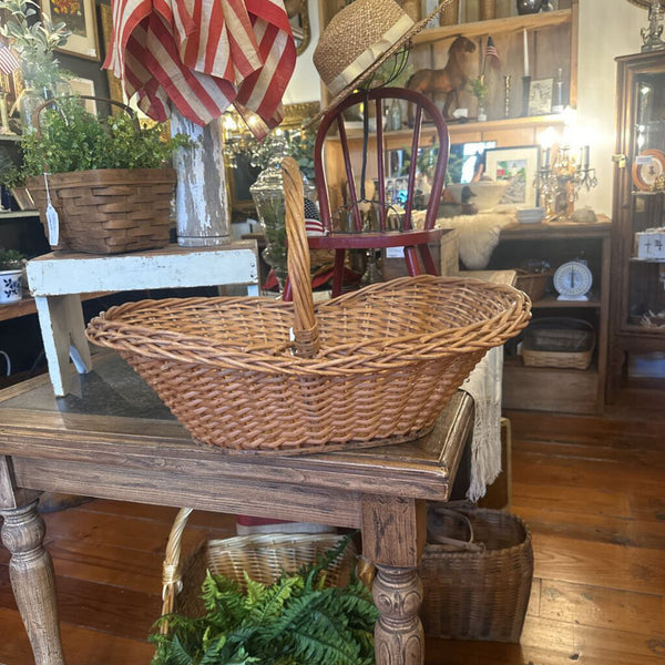 Wood Bottom Market Basket 24" L x 16" W x 15"' H