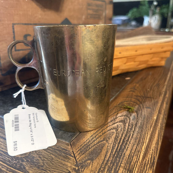 Brass Ale Mug 4-1/4" x 3-1/2" D