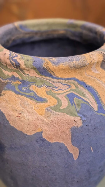 Blue Ozark pottery approximately 9 inches