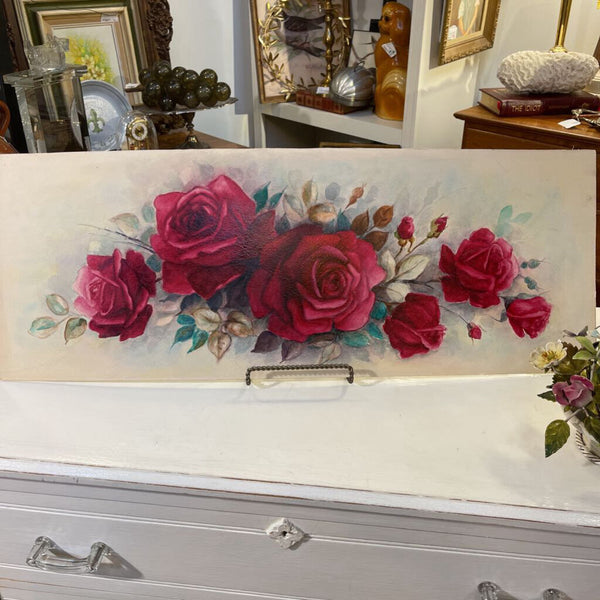 Antique oak painted white 3 drawer chest with glass handles 39 in wide x 32 in high x 17 1.2 in deep as is in store, pick up only