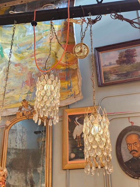 Double 1960's Chandelier (Rewired)