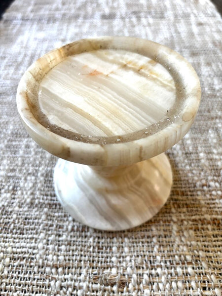 Vintage Onyx Pillar Candle Holder