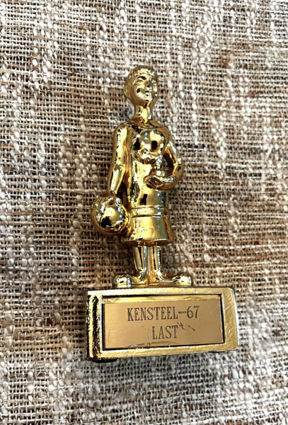 VINTAGE BOWLING LAST PLACE CHAMPIONS TROPHY 1967