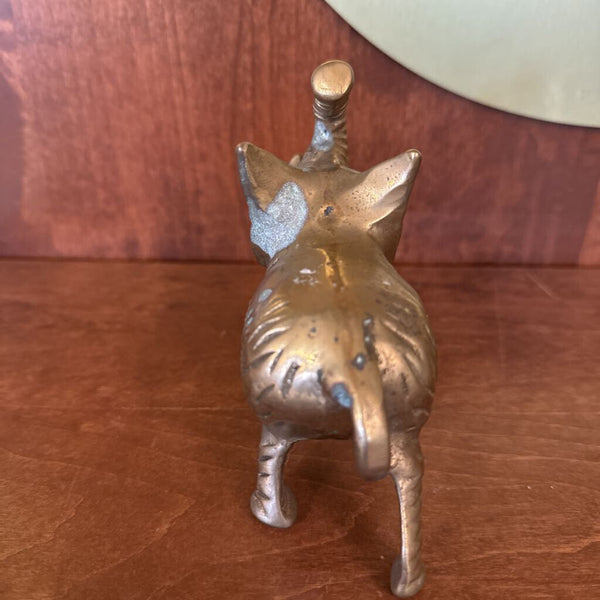 Brass Elephant 4.5" x 5.5" w