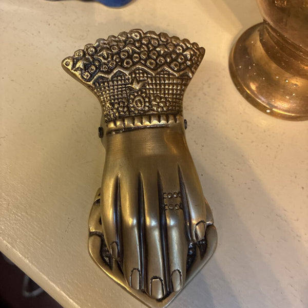 Vintage Look Brass Hand Clip
