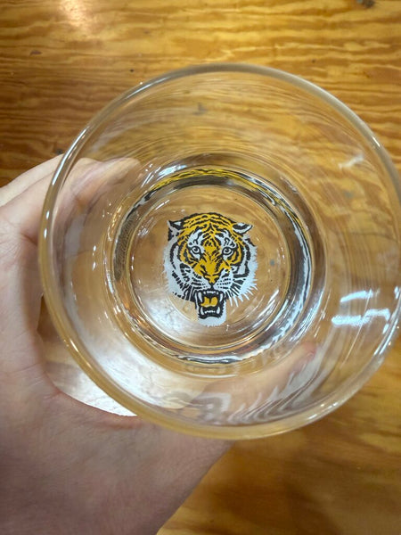 Set of Ten Painted Tiger Glasses W2288