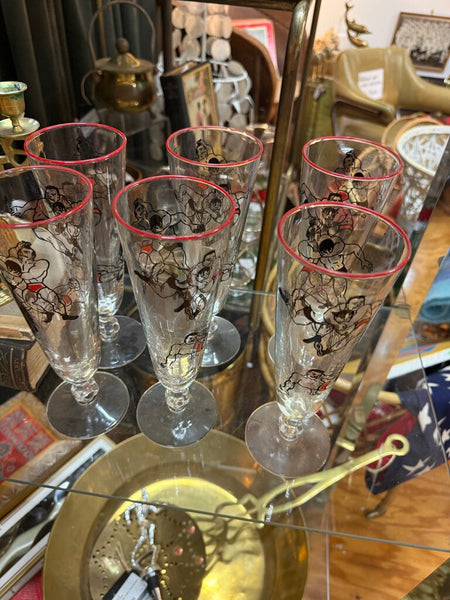 Set of 6 Wrestler Pilsner Glasses W2290