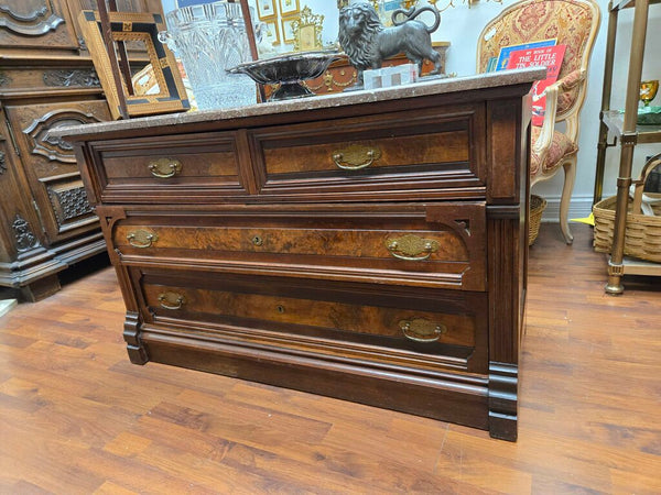 Marble top dresser 48 x 21 x 29.5 tall