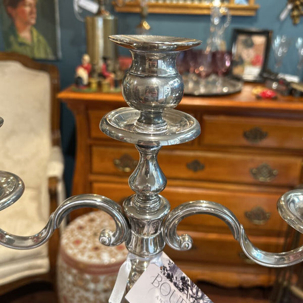 VINTAGE 3 ARM CANDELABRA SILVER PLATED