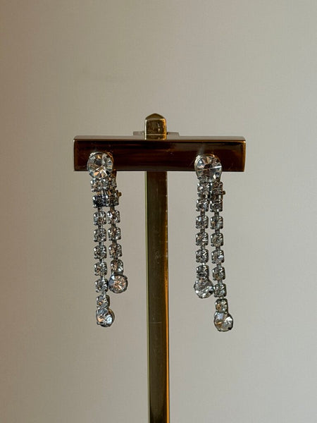 Vintage Hanging Rhinestone Earrings