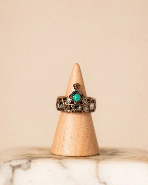 1379 Vintage Indian Multi-Stone Ring