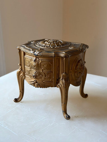 2331 Antique French Gilded Casket Shaped like Dresser