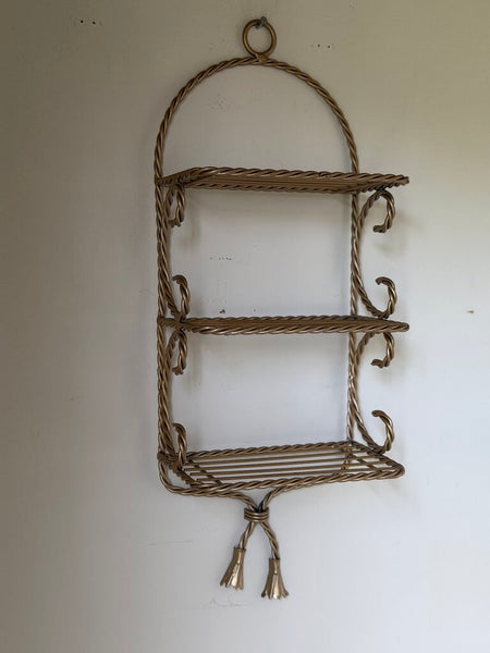 1595 Gold Metal 3 tier tassel rack