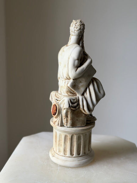1607 Vintage Sicilian Ceramic Decanter Sculpture of Moses