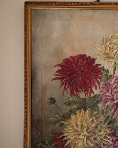 1357 CHRYSANTHEMUM STILL LIFE PAINTING