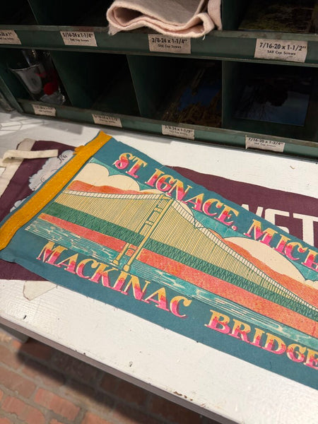 JFV ~ Vintage Mackinac Island pennant