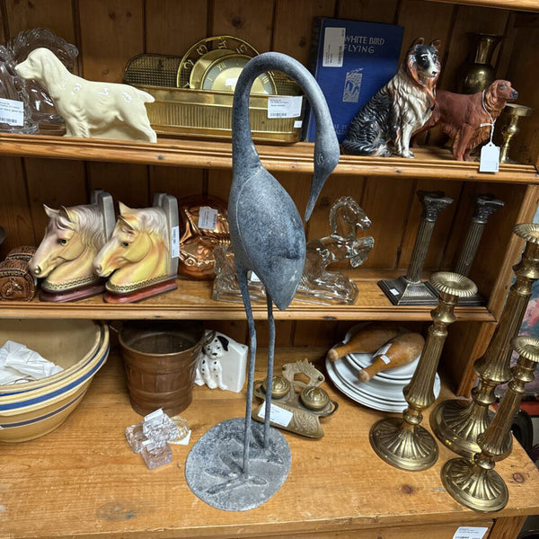 Vintage metal crane / heron