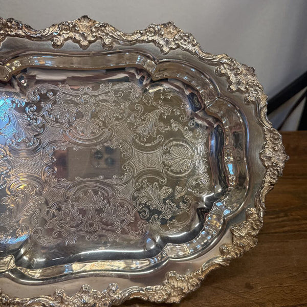 HEAVY SMALL SILVER TRAY 11X9