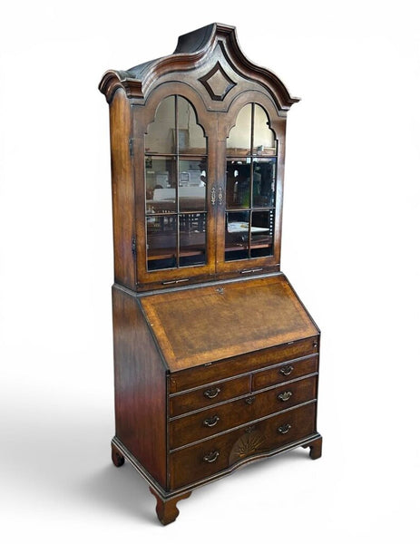 ANTIQUE BURLED WOOD SECRETARY 95T 25D 42W IN STORE PICK UP ONLY