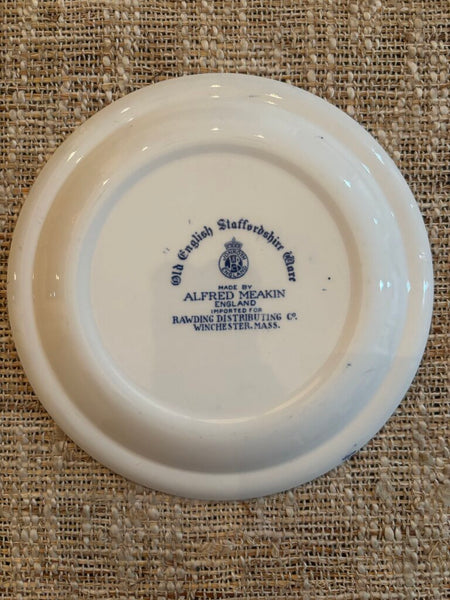 Vintage Alfred Meakin "Fair Winds" Blue Transferware Plate - The Mayflower 7R