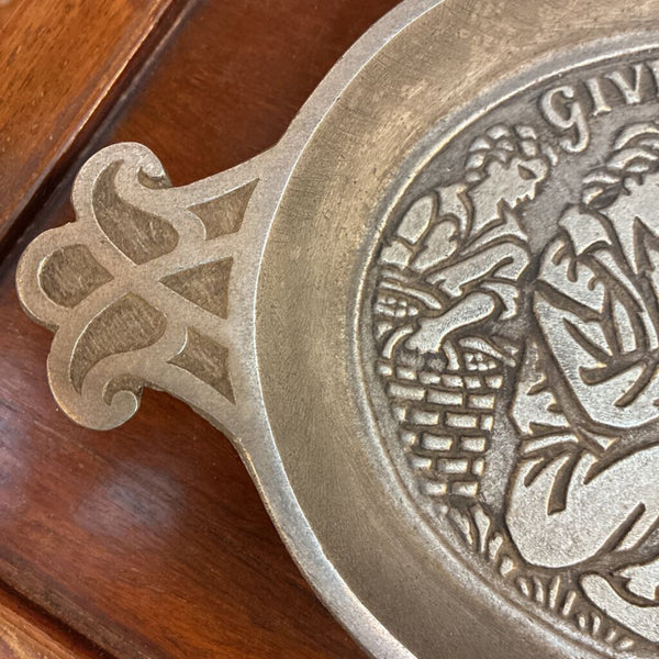 Vintage Pewter Bread Plate