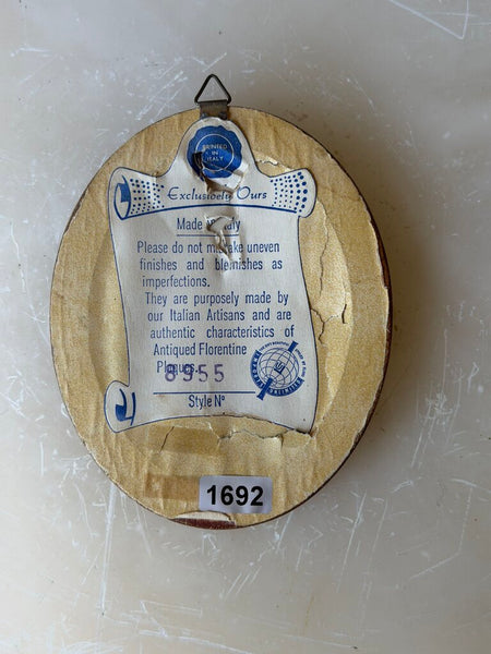 1692 Florentine Italian Oval Frame