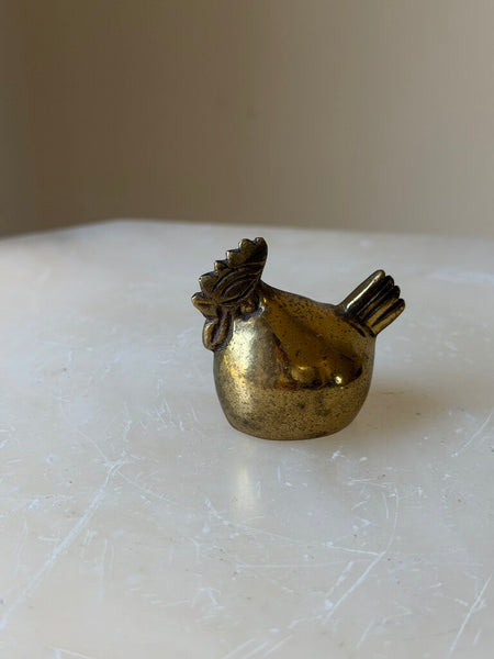 1674 MIniature Brass Hen