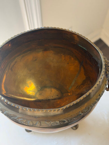 1764 Brass Urn w/ Lion Motifs
