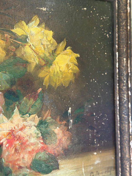 0988 Chippy 19th C. Floral Painting