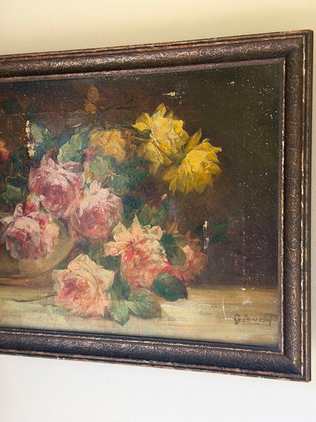 0988 Chippy 19th C. Floral Painting