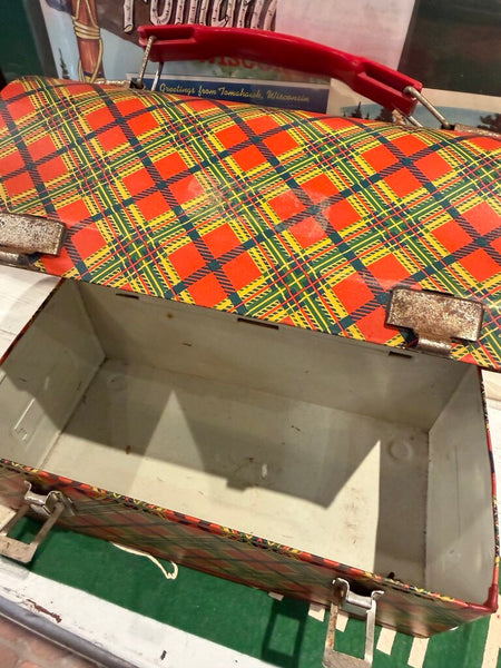 JFV ~ Vintage plaid lunchpail