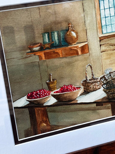 Jamestown Morning Water Color Original Art Work By: S. Sander 16x13 Framed