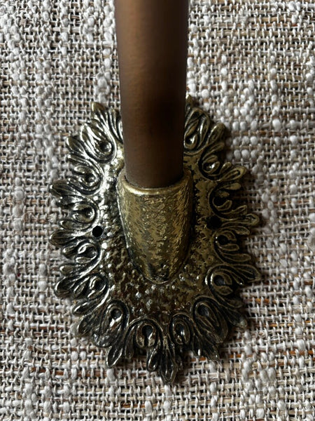 1969 Brass and Wood Wall Hook