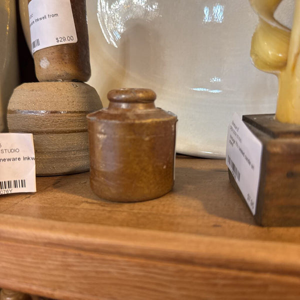 Small stoneware inkwell from England