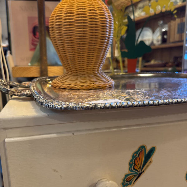 Silverplate tray with handles