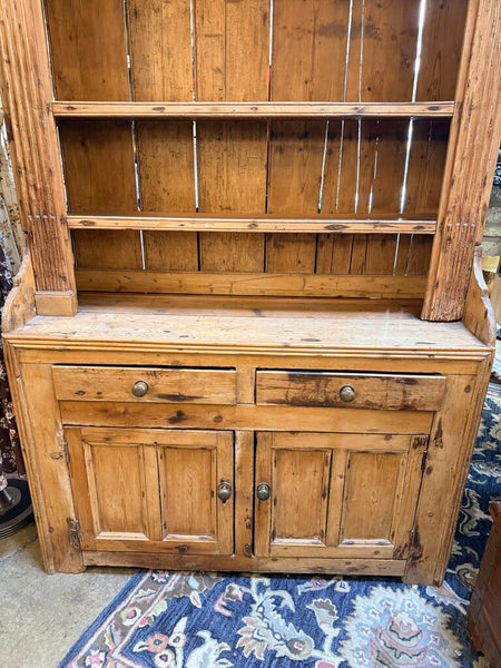 VINTAGE PINE WELSH HUTCH 50"W 18" DEEP 82" TALL IN STORE PICK UP ONLY