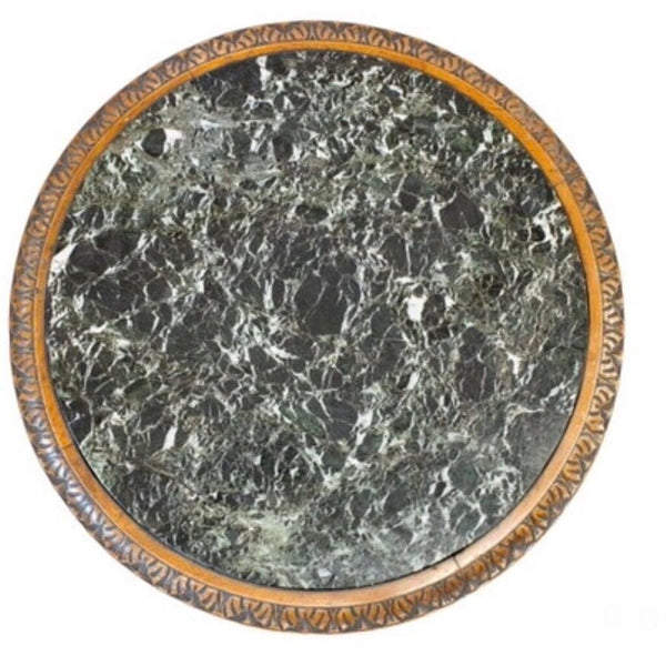 LOUIS XVI BLACK MARBLE TABLE 29"T 23" R IN STORE PICK UP ONLY
