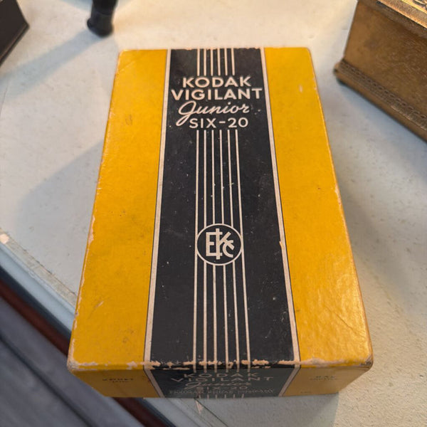 Vintage Kodak Vigilant Junior Six-20, with papers, box and cable release