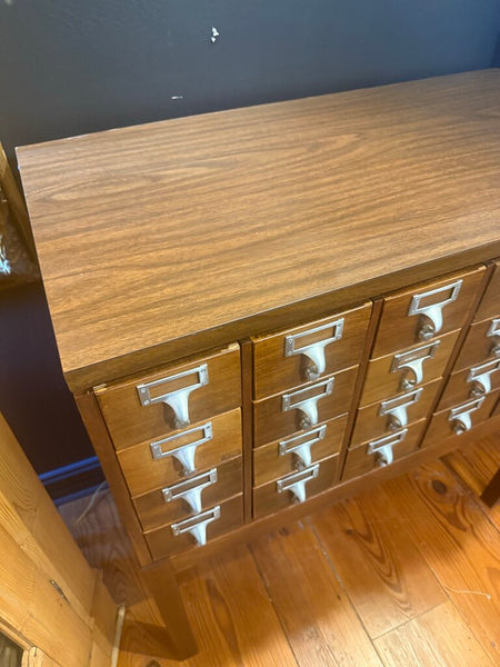 24 Drawer Card Catalog 38.5W 40H 20D IN STORE PICKUP ONLY