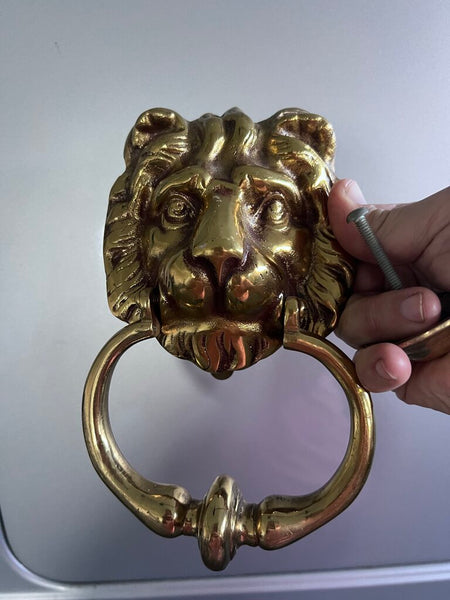 Vintage Brass Lion Doorknocker