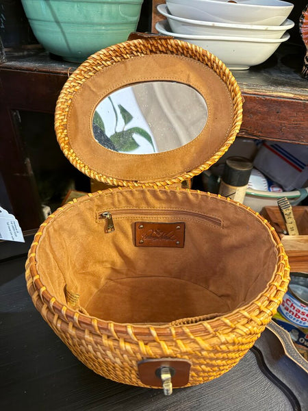 Patricia Nash Wicker and Leather handbag like new used condition with original tag