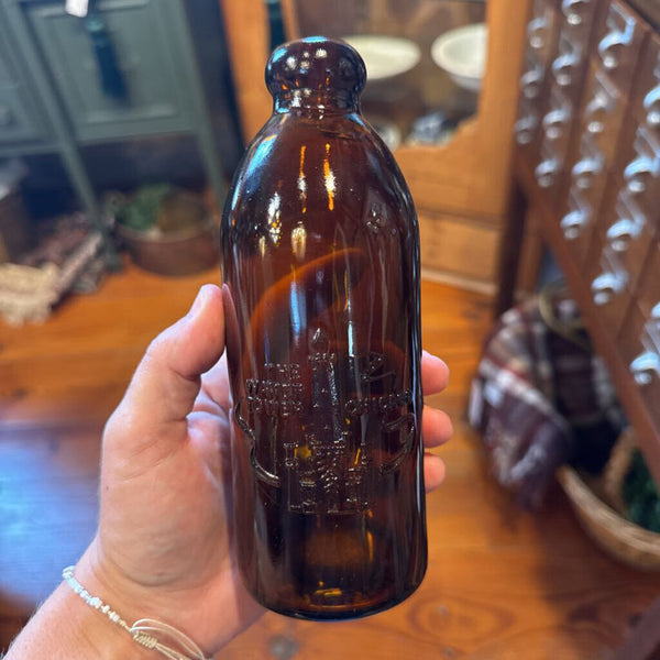 Anchor Hocking Vice Pres Amber bottle