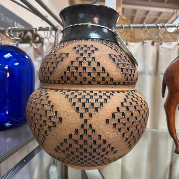 Vintage Walter Yovaish Studio Pottery Vase Signed Mint Condition 1980's 12x10"