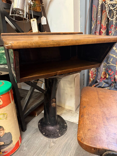 Antique Cast Iron Child's Desk Set (in-store pick up only)
