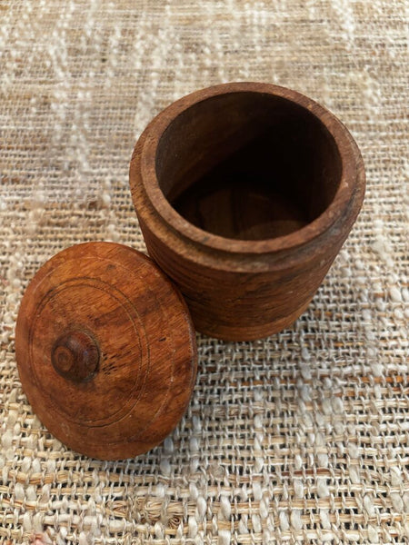 Vtg Small Wood Lidded Box