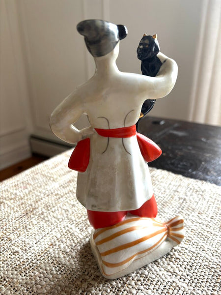 Rare porcelain figurine "Vakula with the Devil", USSR